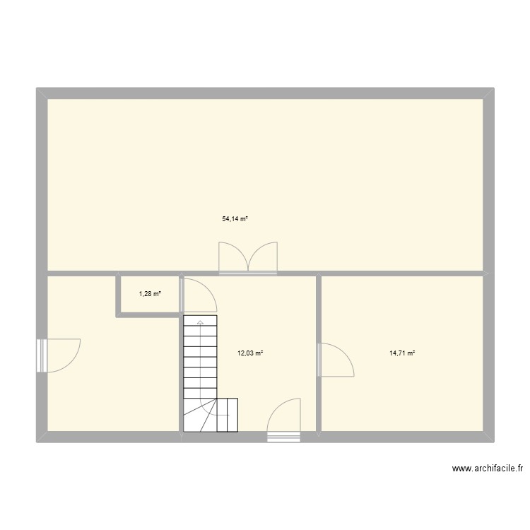 Plan maison 3. Plan de 4 pièces et 82 m2