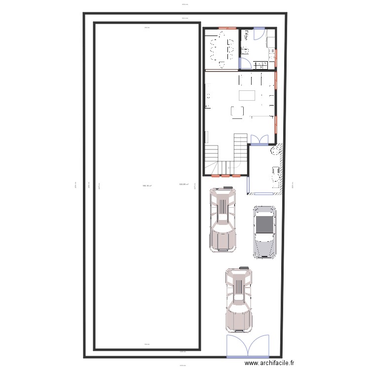 Plan de masse aménagé Bobenda R.D.C. Plan de 6 pièces et 648 m2