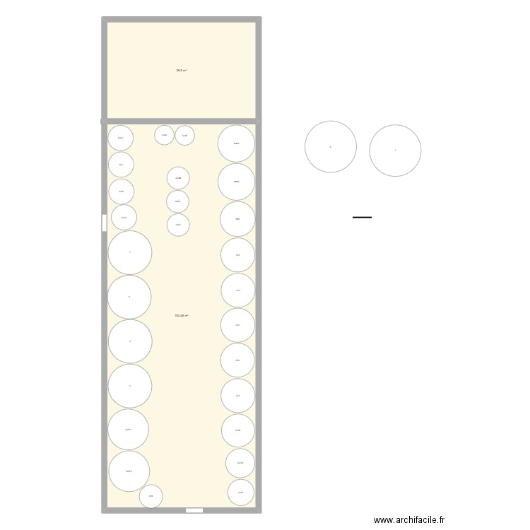 Chai Manon. Plan de 2 pièces et 191 m2