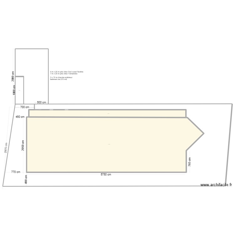 PLAN10JBP 8JBP. Plan de 3 pièces et 1343 m2