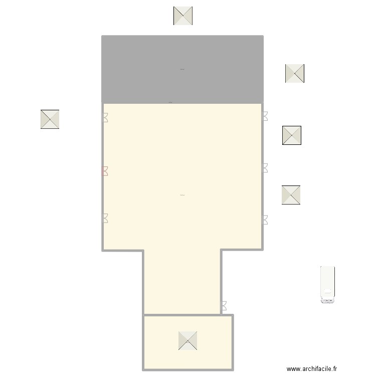 Salon séniors. Plan de 4 pièces et 1111 m2