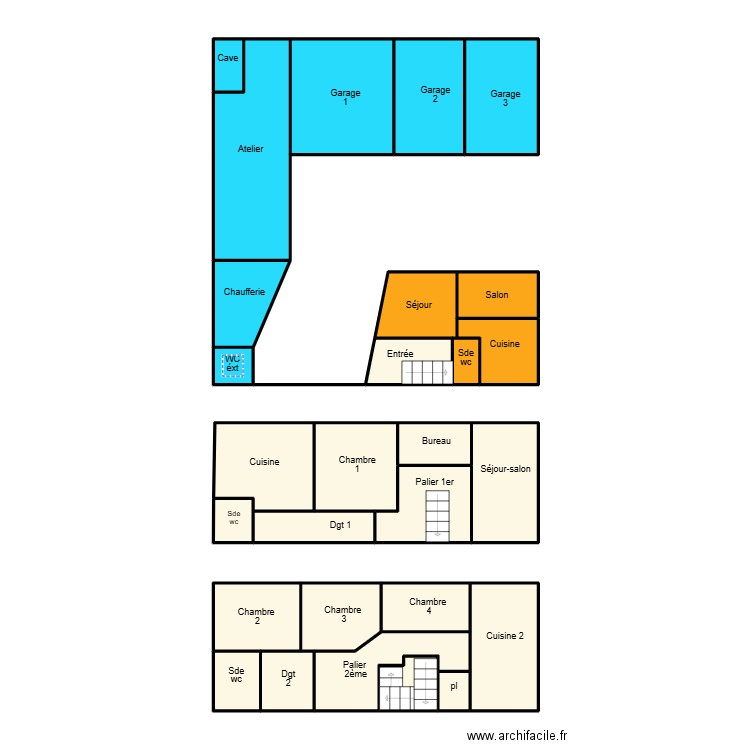 DOUARNENEZ ARIAS. Plan de 28 pièces et 96 m2