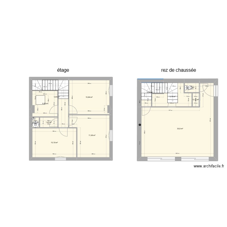 etage corentin5. Plan de 12 pièces et 87 m2