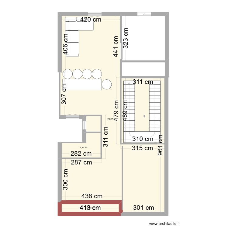 t3 Kael électricité . Plan de 3 pièces et 85 m2