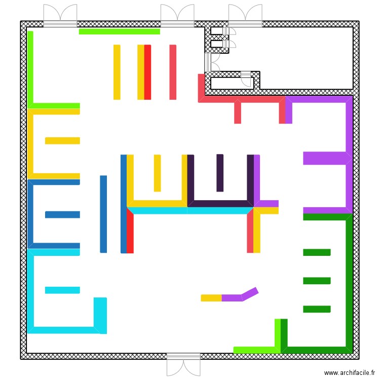 Plan King Jouet. Plan de 5 pièces et 186 m2