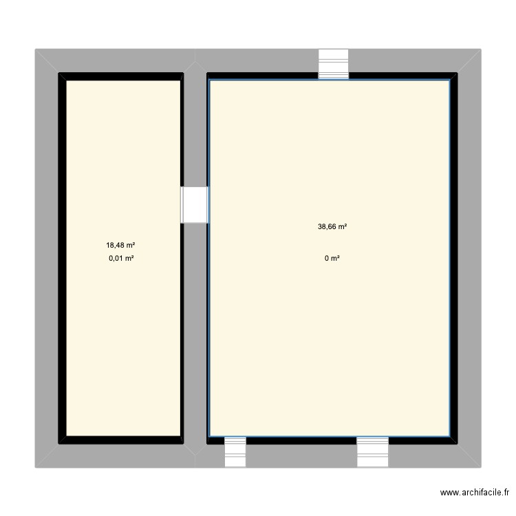 RDC isol. Plan de 13 pièces et 305 m2