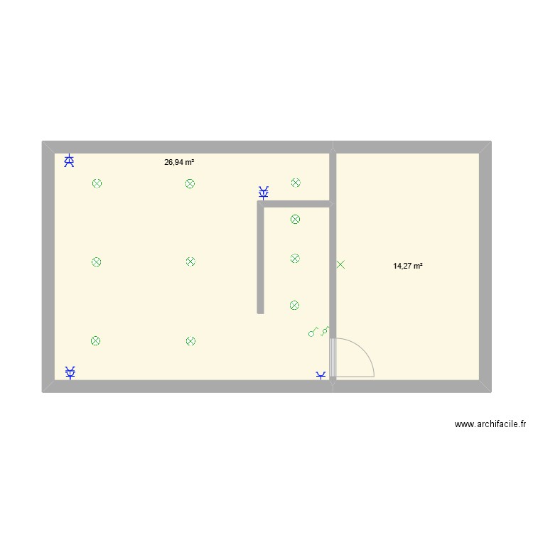 Nicolas 2. Plan de 2 pièces et 41 m2