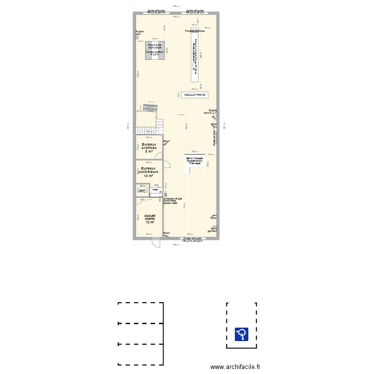 CCT mixte VL/CL CT CONTROL MAUGUIO . Plan de 4 pièces et 221 m2