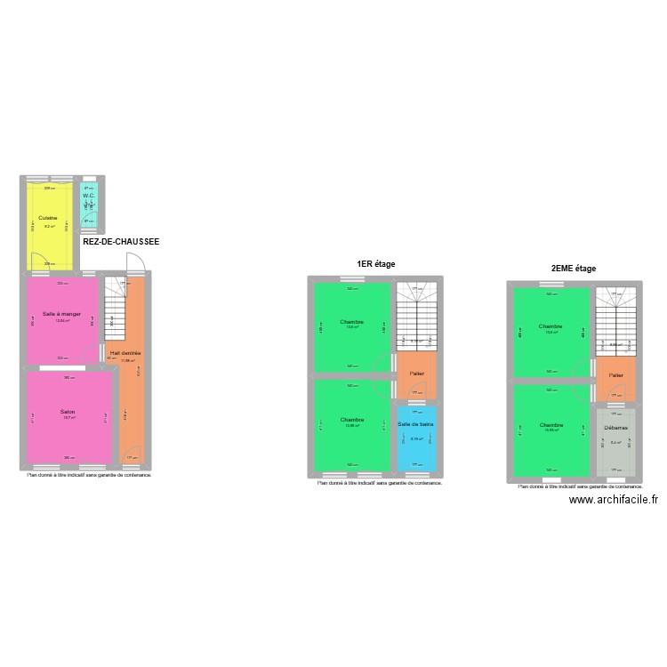 Depouhon EXPERTISE. Plan de 13 pièces et 134 m2