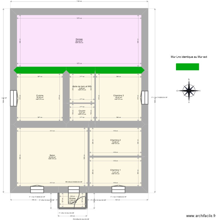 ML25000194. Plan de 9 pièces et 145 m2