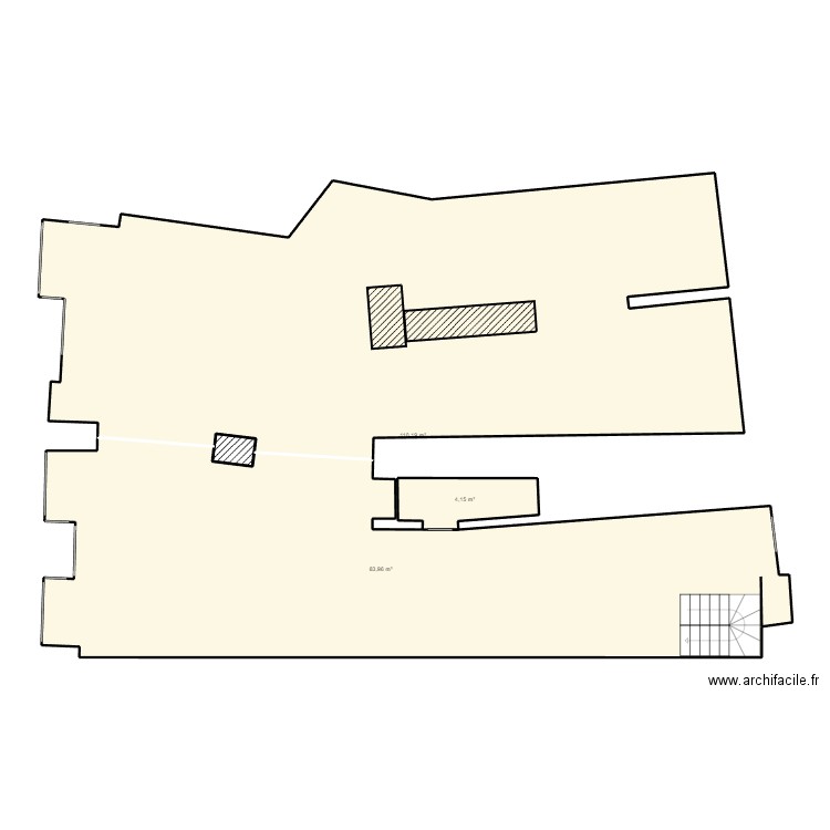 nocibé R. Plan de 3 pièces et 198 m2