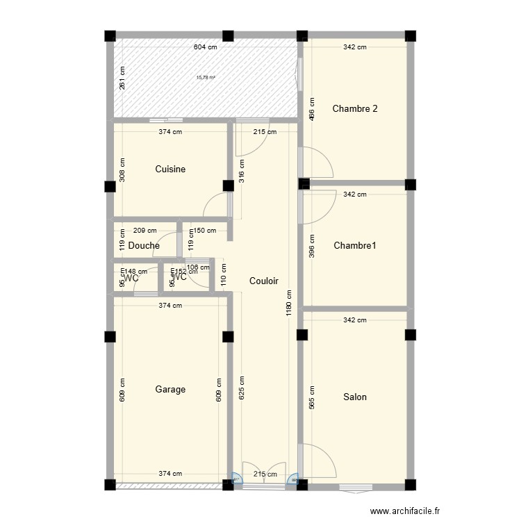 azdine mison 2. Plan de 10 pièces et 132 m2