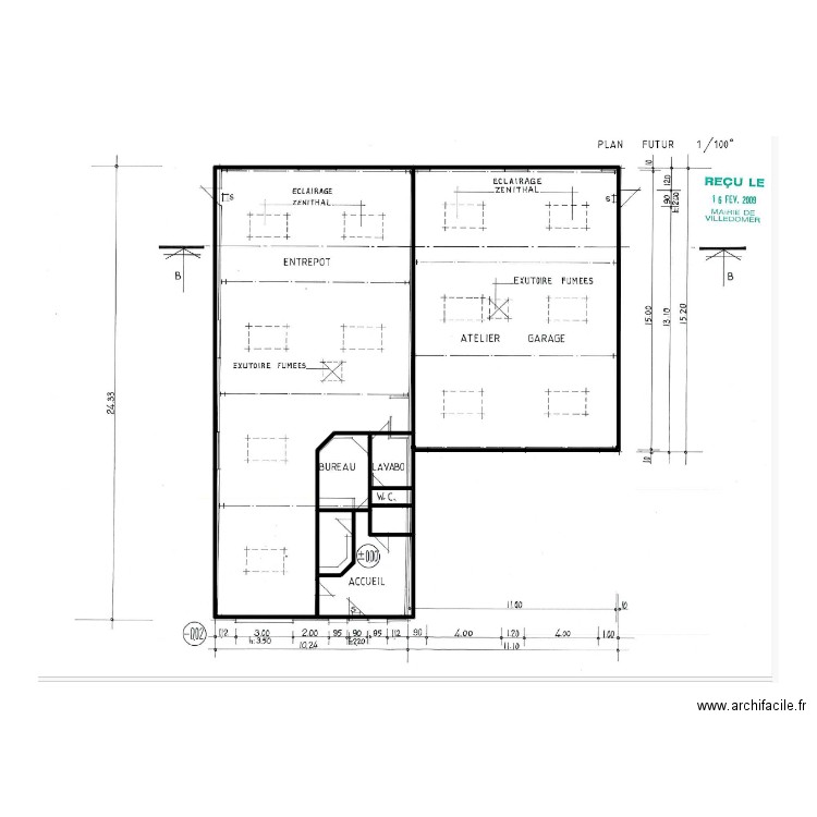 51916 - croquis. Plan de 8 pièces et 98 m2