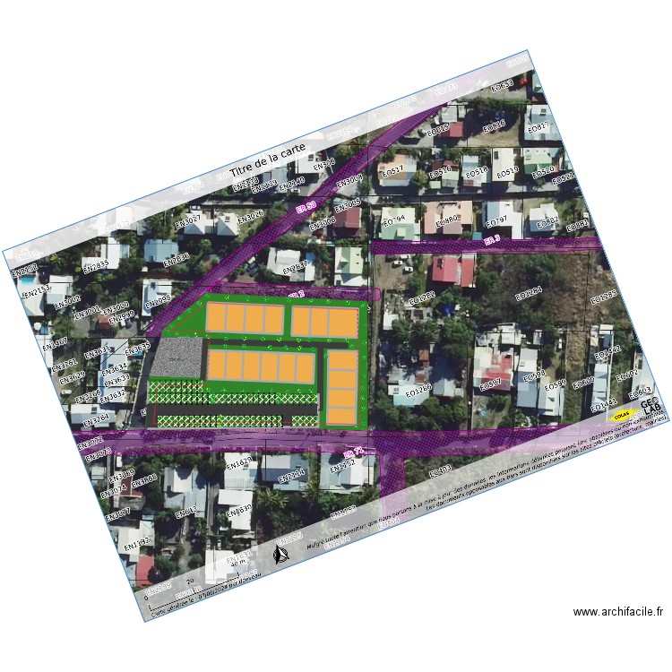 GRAVIER . Plan de 24 pièces et 3760 m2