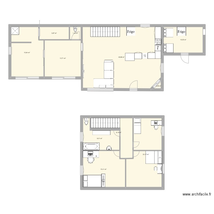 house. Plan de 11 pièces et 149 m2