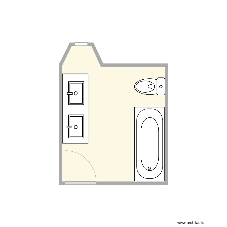 plan avant travaux bescond gisele. Plan de 1 pièce et 6 m2