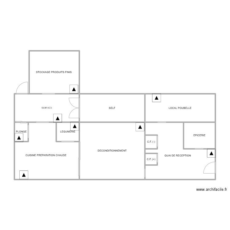 cuisine. Plan de 12 pièces et 91 m2