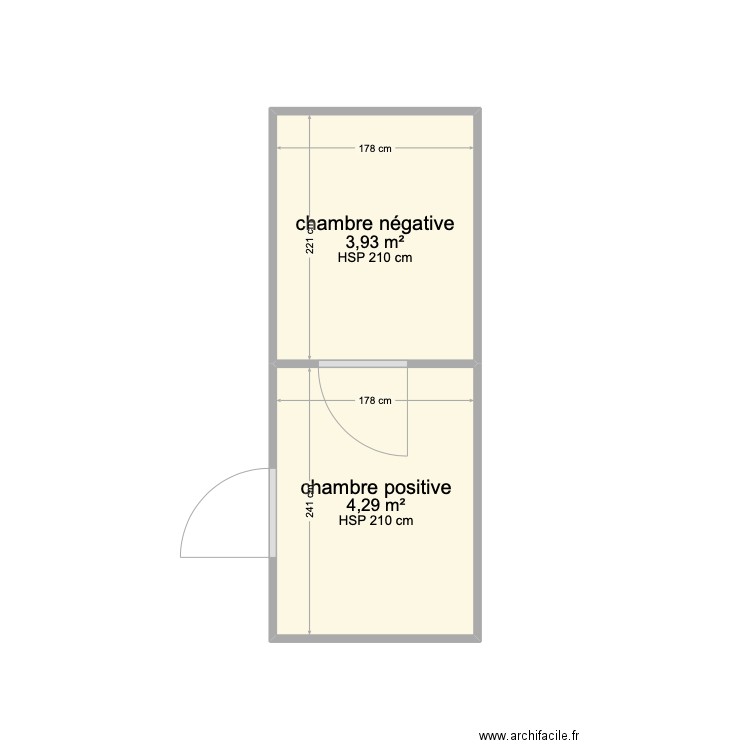 cfa Hilaire de Chardonnet. Plan de 2 pièces et 8 m2