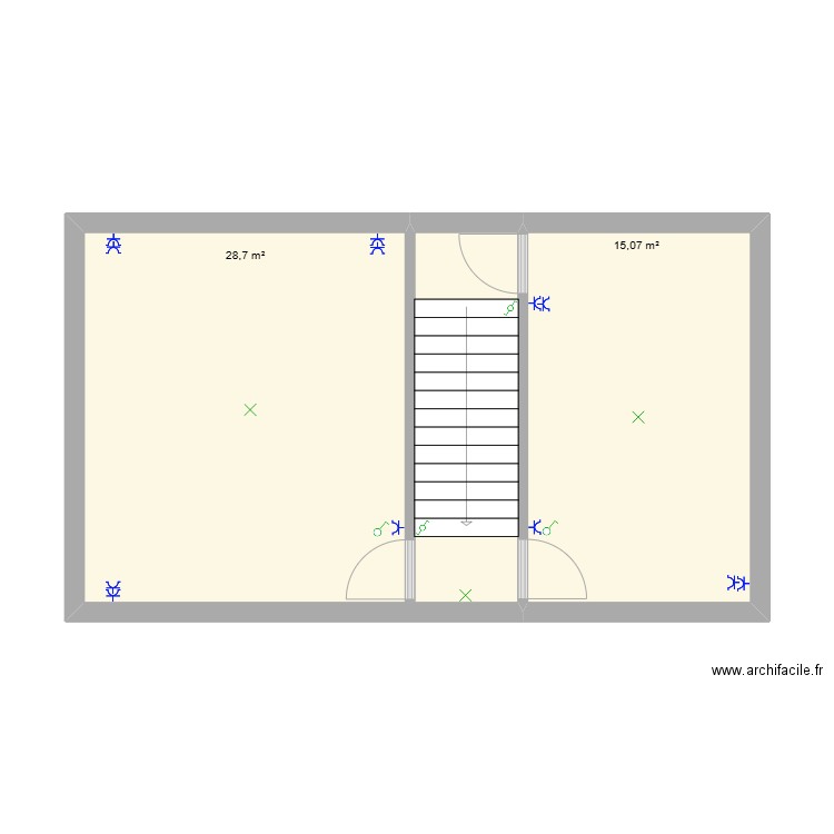 Nicolas 1. Plan de 2 pièces et 44 m2