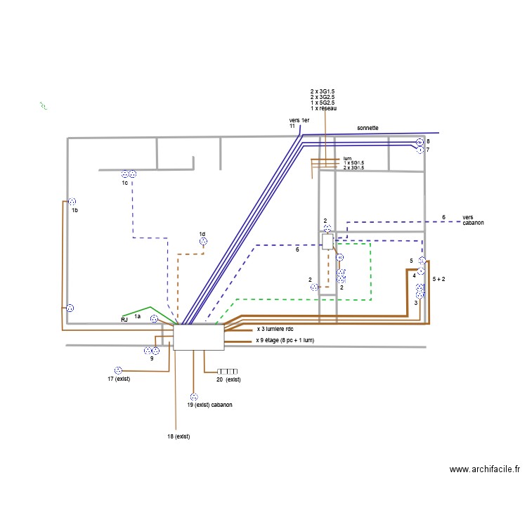 van  rdc pc2. Plan de 1 pièce et 0 m2