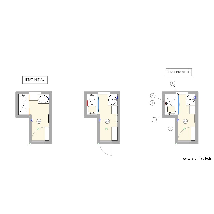 PAUL. Plan de 3 pièces et 11 m2