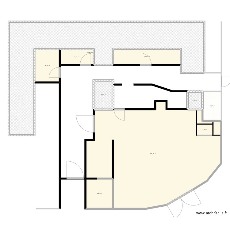 boutique relay asnière sur seine . Plan de 10 pièces et 303 m2