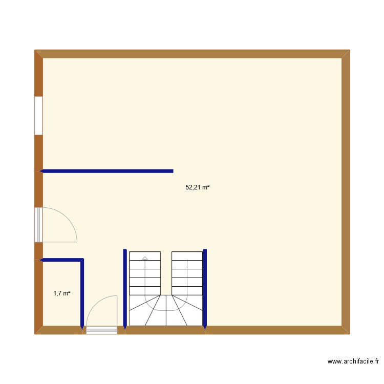 ESSAI DU 10/01/2025. Plan de 2 pièces et 54 m2