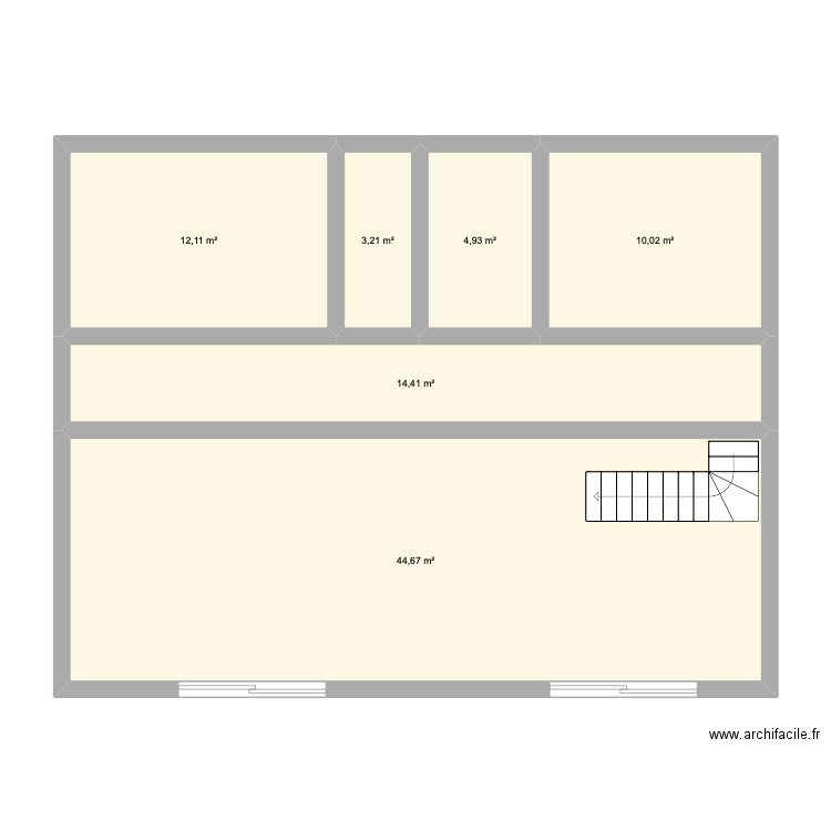 Maison 11*9. Plan de 6 pièces et 89 m2