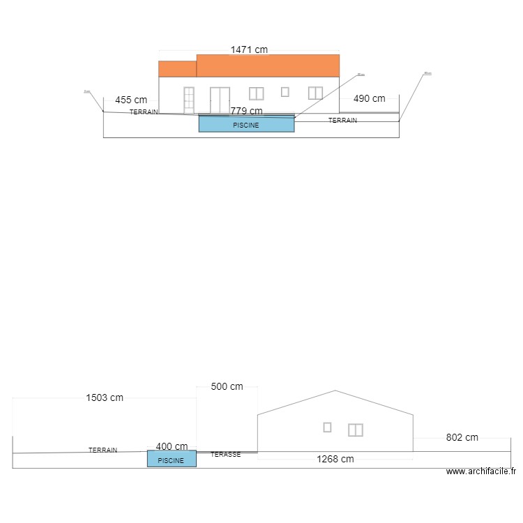 PLANS DE COUPE APRES HIERSAC. Plan de 0 pièce et 0 m2