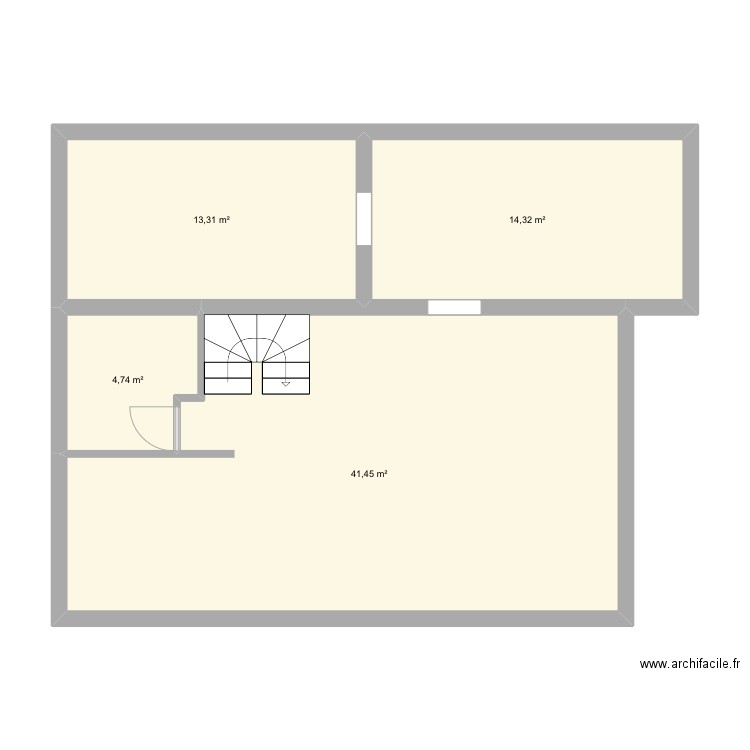 Base v2. Plan de 4 pièces et 74 m2