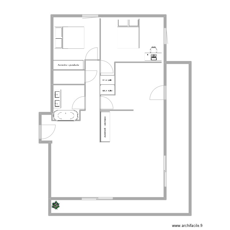 clf octobre appart. Plan de 4 pièces et 102 m2