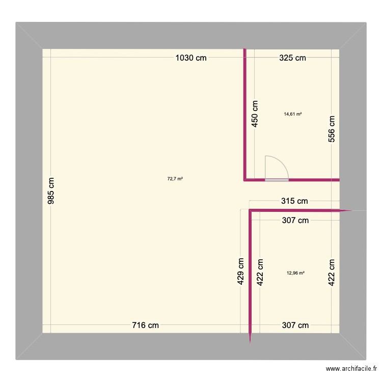 Moulin Du Rambert. Plan de 3 pièces et 116 m2