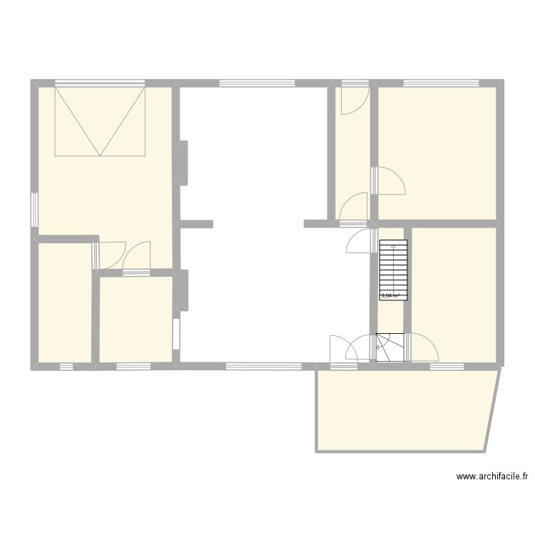 Klaverbeekdreef 10.    Hulste. Plan de 9 pièces et 71 m2