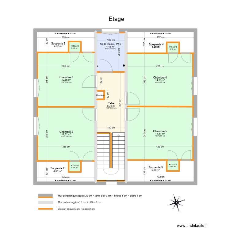 Tilleroyes partage XL. Plan de 37 pièces et 275 m2