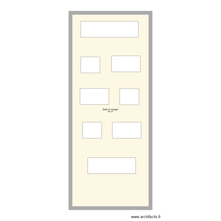 mariage. Plan de 1 pièce et 90 m2