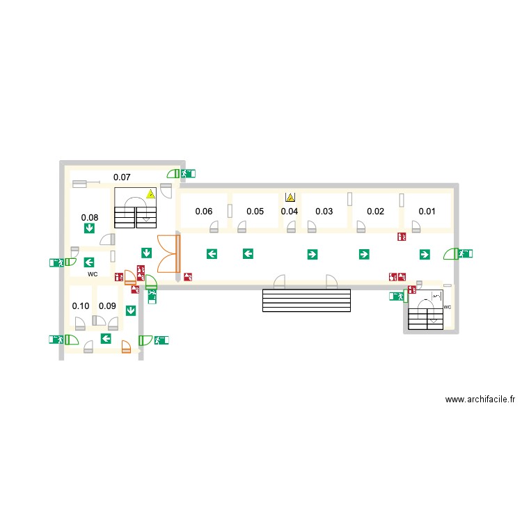  1. Sacré Coeur de Stockel - Vieux bâtiment - Etage 0. Plan de 12 pièces et 7 m2