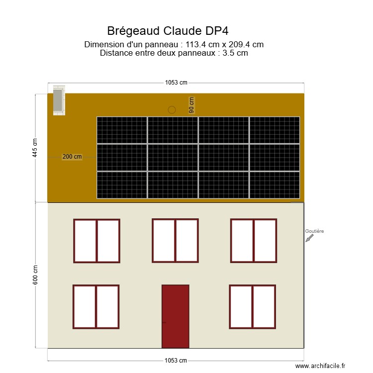 Brégeaud Claude DP4. Plan de 1 pièce et 47 m2