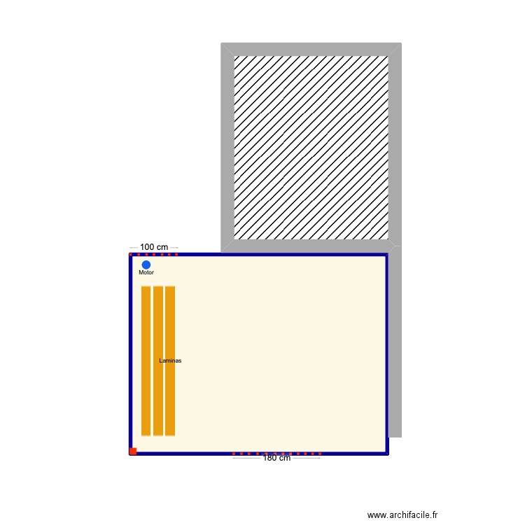 bottox. Plan de 2 pièces et 33 m2