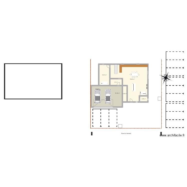 MI 4 180m². Plan de 8 pièces et 247 m2