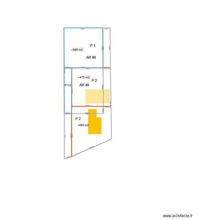 SMJ cadastre 03. Plan de 5 pièces et 1842 m2