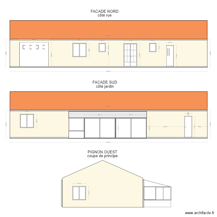 Plans facades CONAN. Plan de 0 pièce et 0 m2