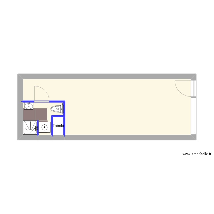 maillard_viuz. Plan de 3 pièces et 22 m2