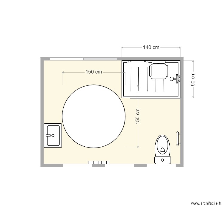 plan nedelec après travaux. Plan de 1 pièce et 8 m2