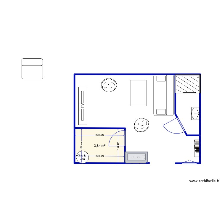 maison le puy 2. Plan de 1 pièce et 4 m2