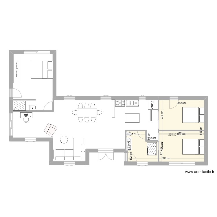 Maison_A. Plan de 1 pièce et 30 m2