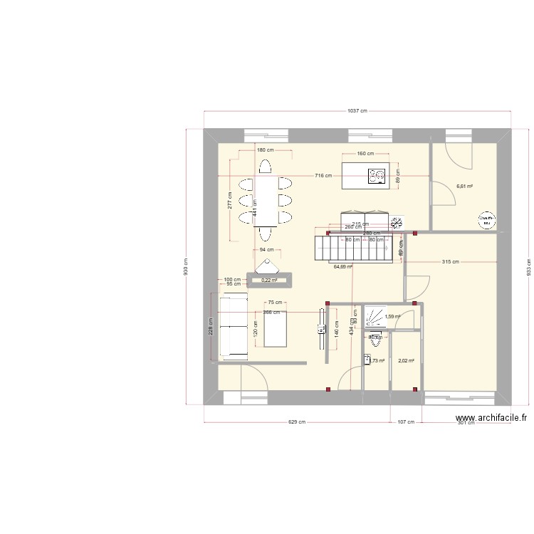 blg7. Plan de 11 pièces et 160 m2