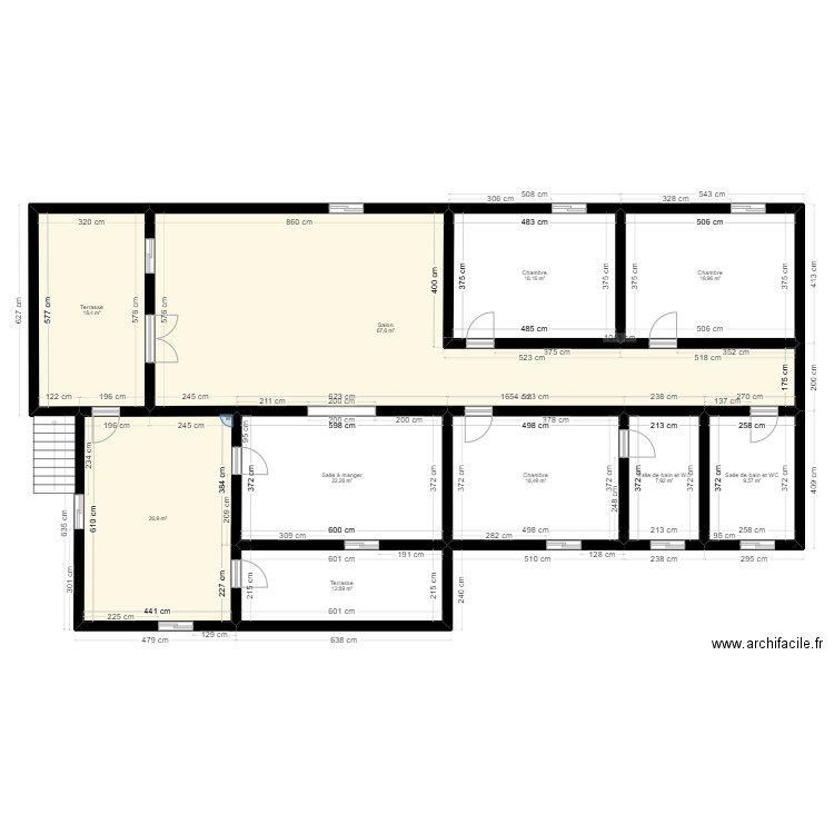 plan maison MOMBERT. Plan de 10 pièces et 221 m2