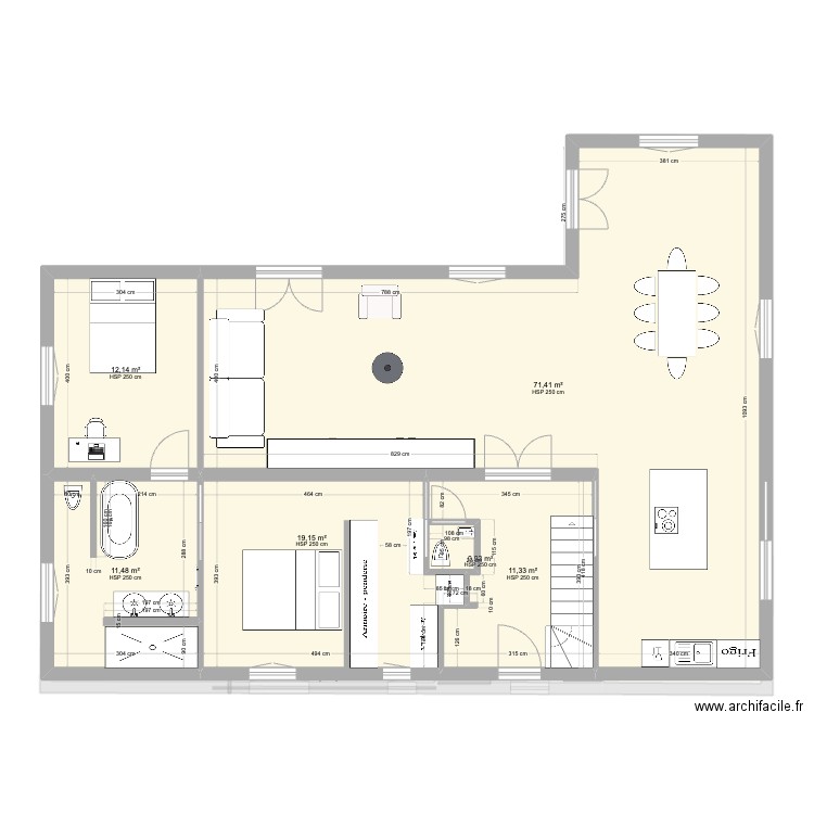 RDC Bassussarry. Plan de 34 pièces et 519 m2