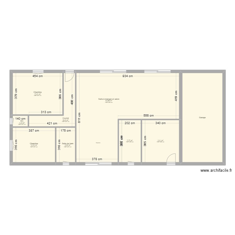 LANOT RDC. Plan de 9 pièces et 149 m2