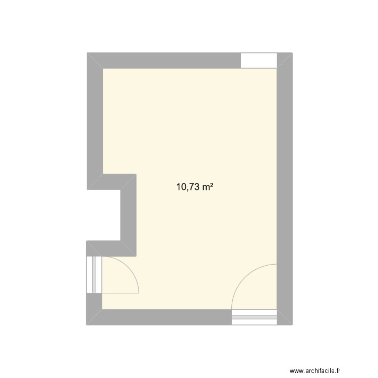 home. Plan de 1 pièce et 11 m2